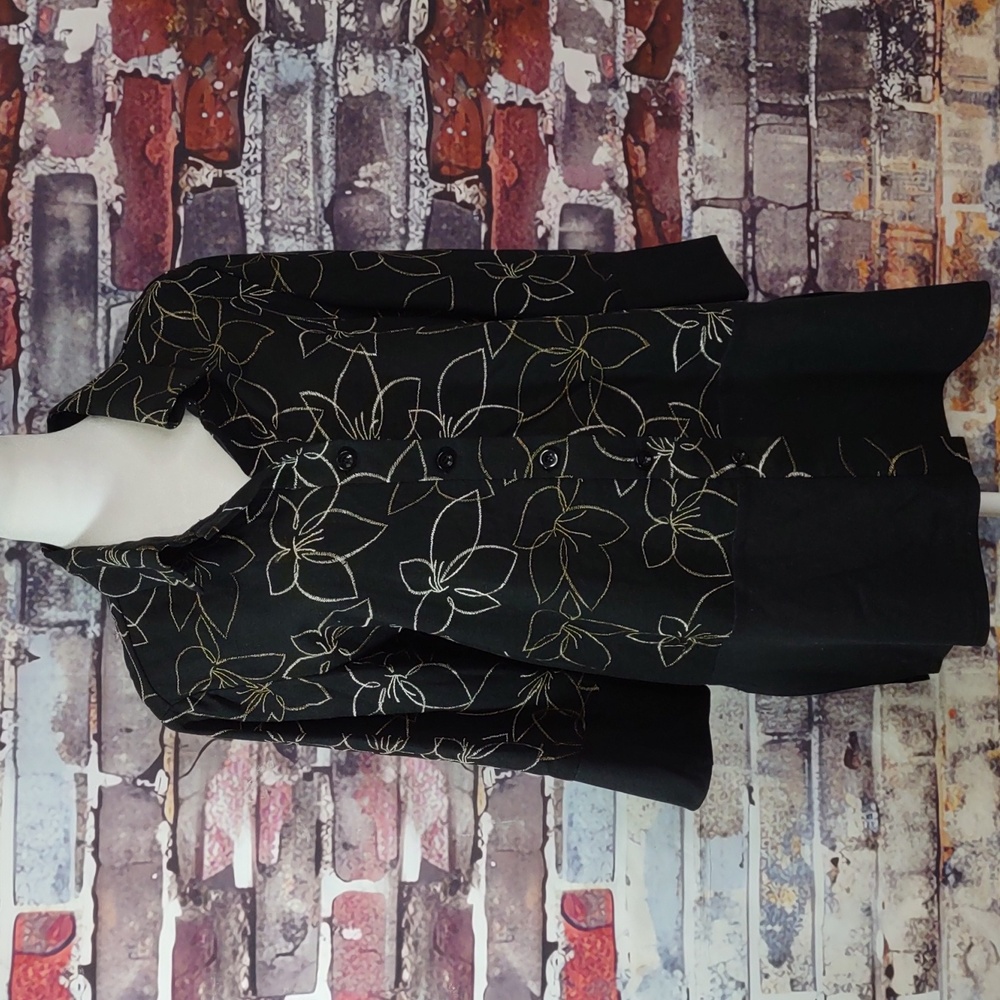 Linen/Raw Silk Jacket With Contrast Stitching Detail